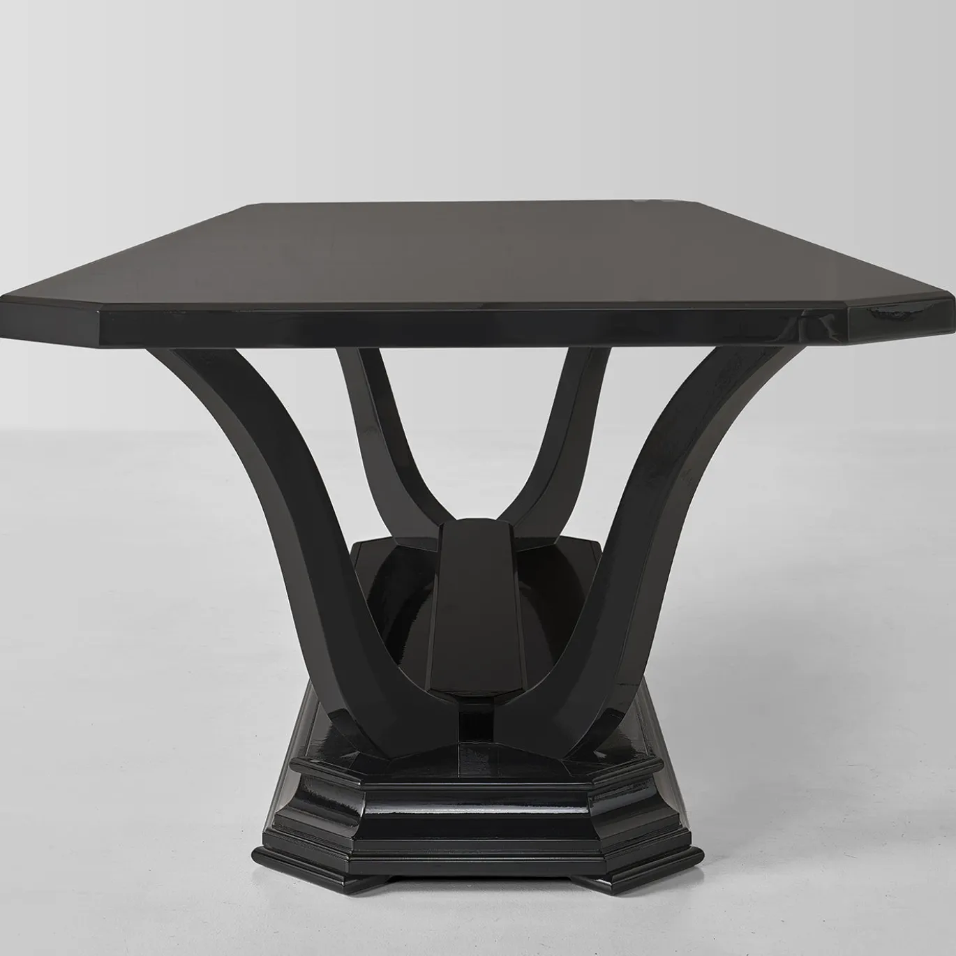 Tavolo da pranzo rettangolare Vèronne nero in legno