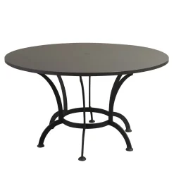 Tavolo da pranzo rotondo Archi Black in acciaio inox