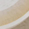Tavolo da pranzo rotondo Aurum bianco con base dorata