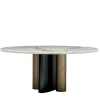 Tavolo da Pranzo Rotondo Cloud ED/50 667 con piano in Marmo Bianco Dover