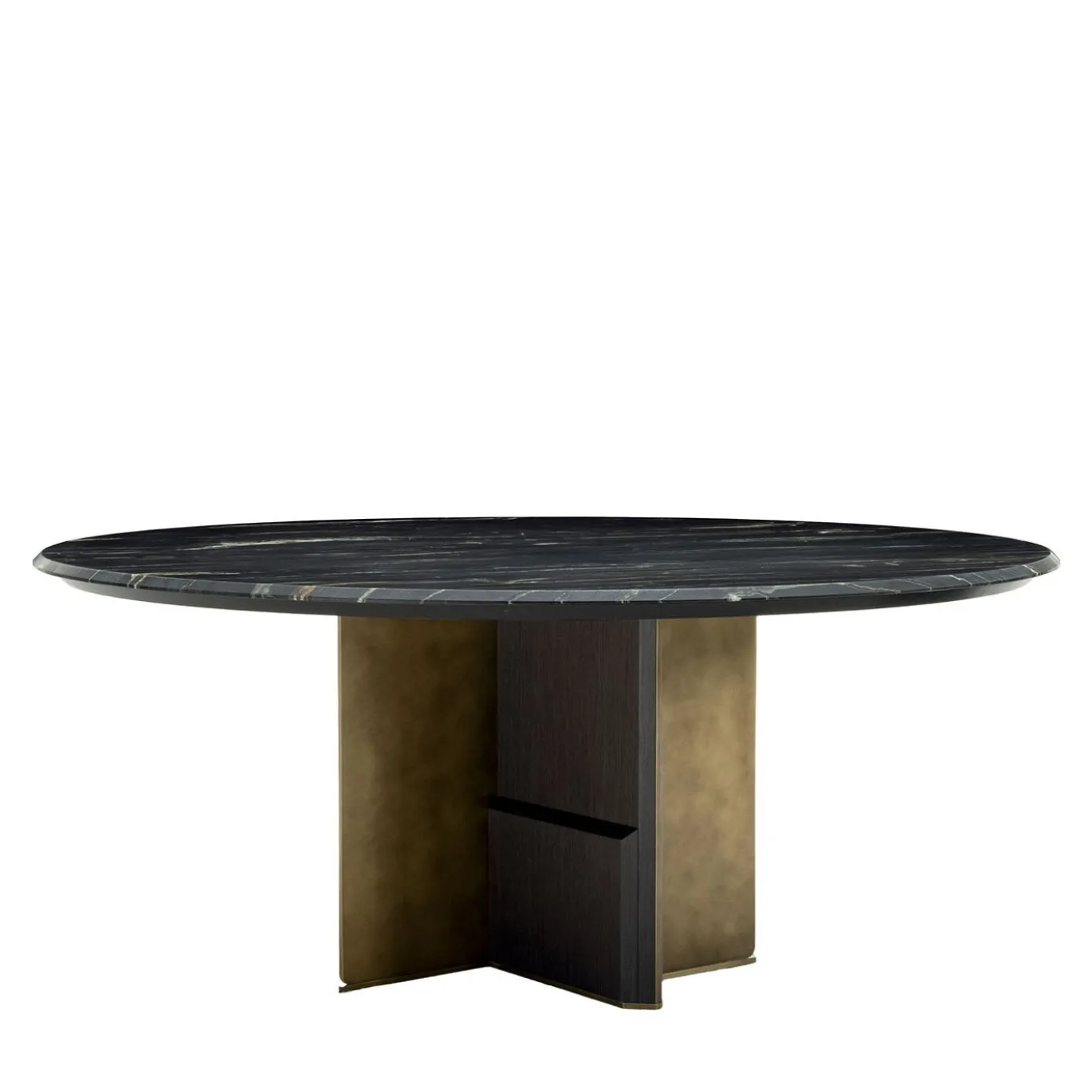 Tavolo da pranzo rotondo Kalos ED/50 602-180 con piano in marmo Belvedere