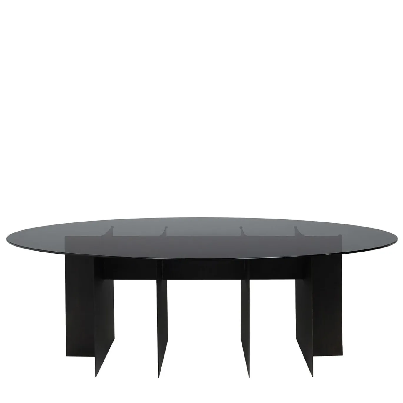 Tavolo da pranzo Roy Oval Black di Filippo Montaina