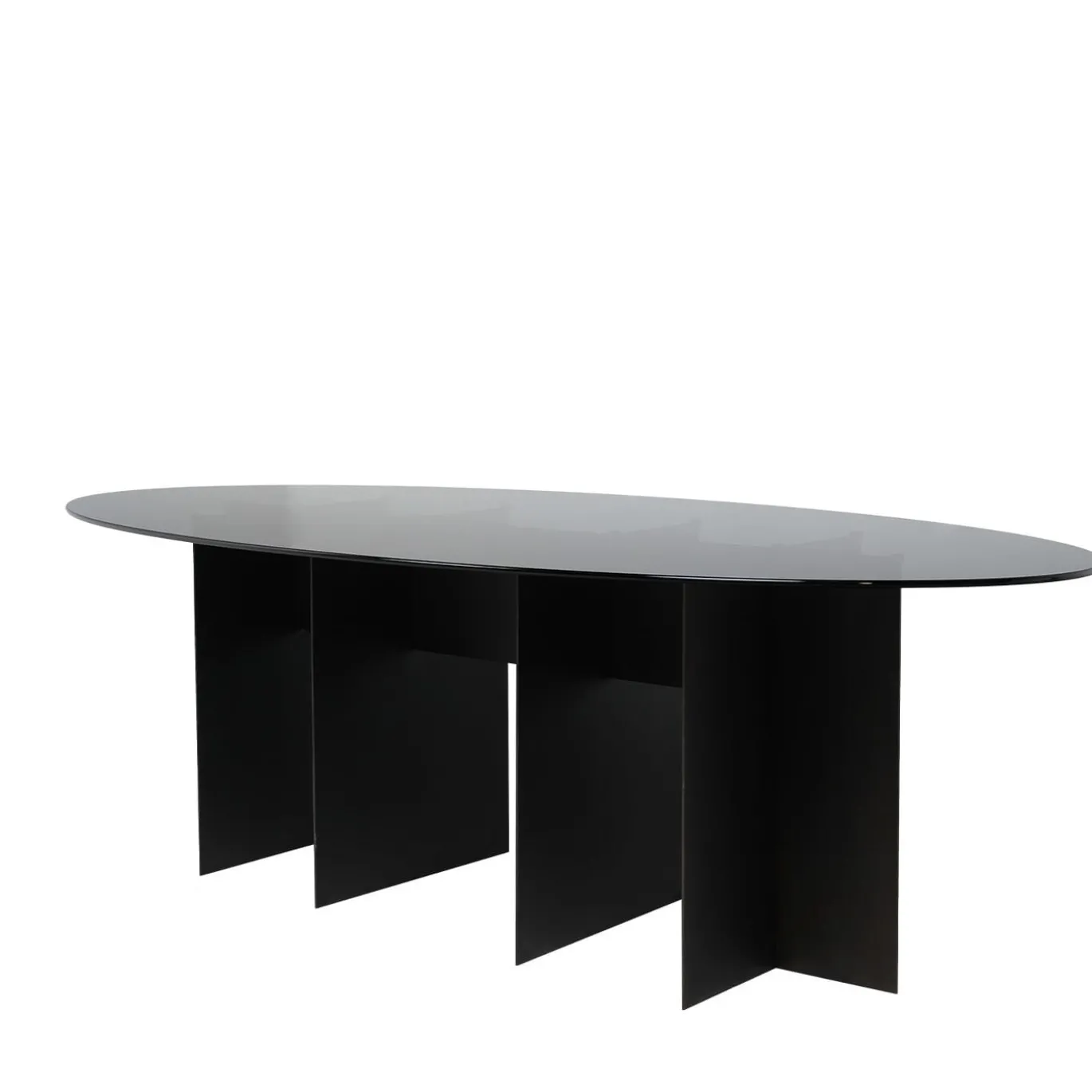 Tavolo da pranzo Roy Oval Black di Filippo Montaina