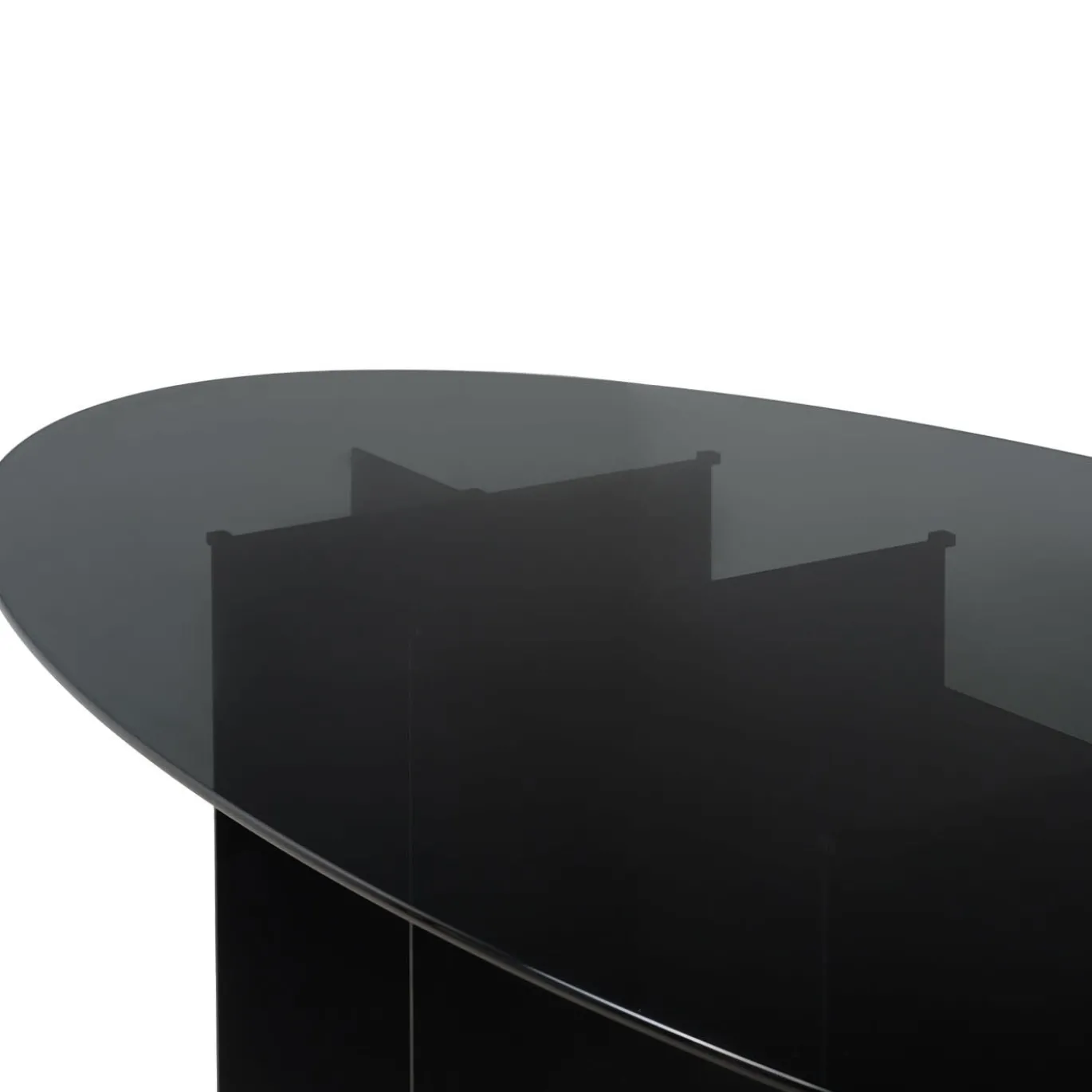 Tavolo da pranzo Roy Oval Black di Filippo Montaina