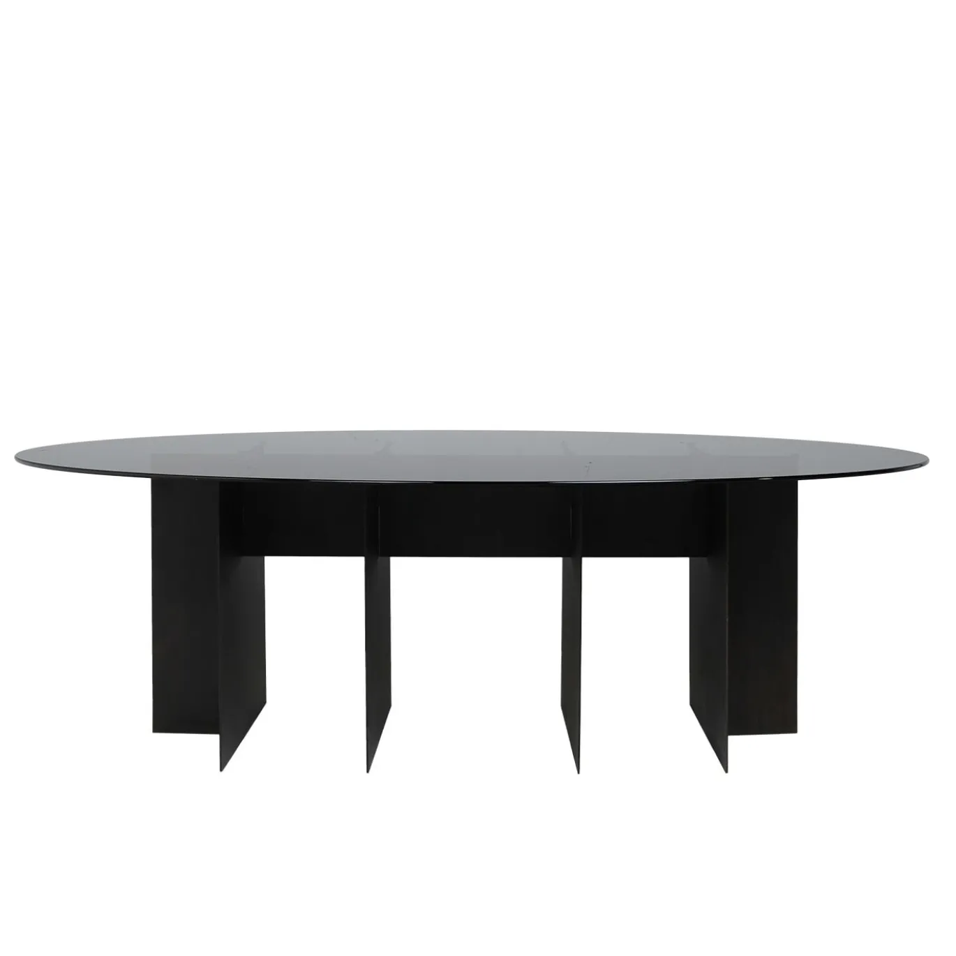 Tavolo da pranzo Roy Oval Black di Filippo Montaina
