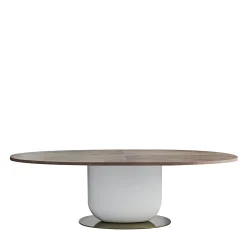 Tavolo da pranzo scultoreo Grimani Ettore con piano in legno