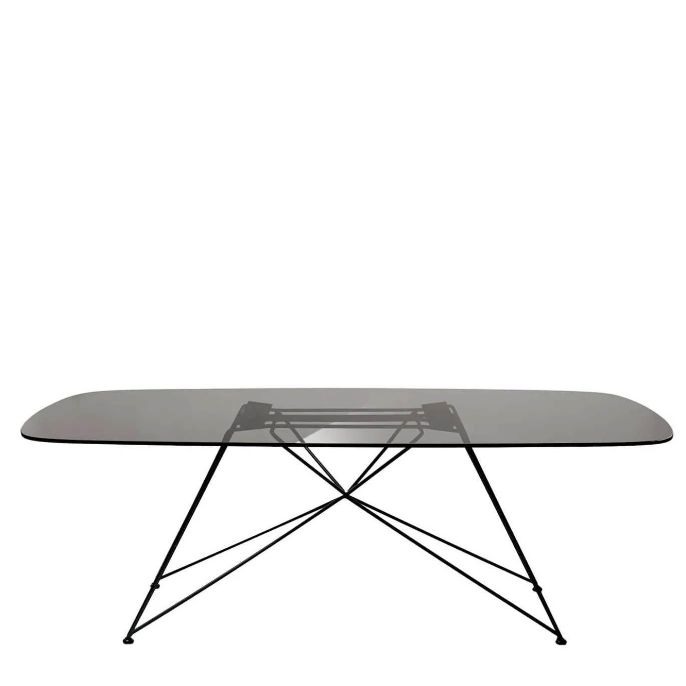 Tavolo Da Pranzo Volta In Vetro Grigio