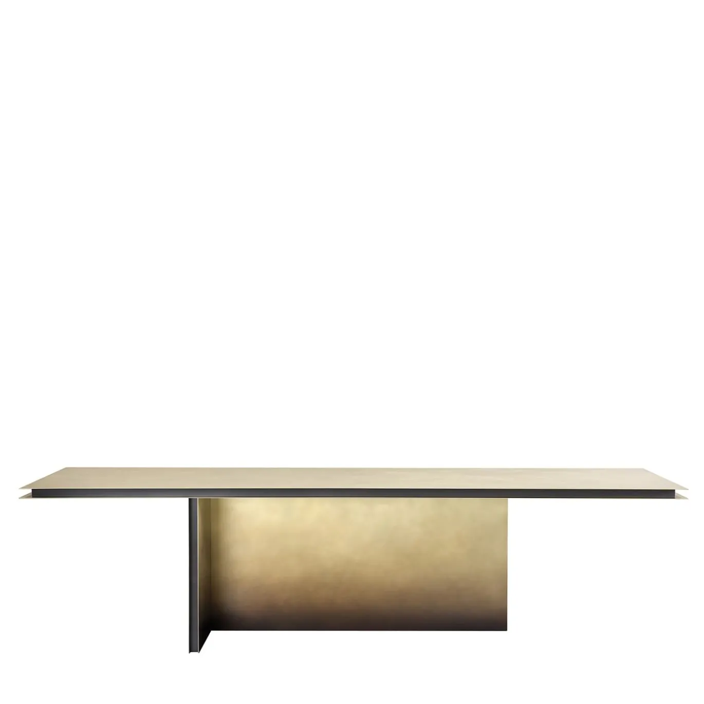 Tavolo Folio Brushed Brass Dining by DRAW Studio