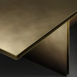 Tavolo Folio Brushed Brass Dining by DRAW Studio