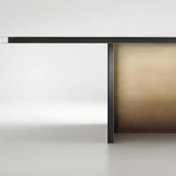 Tavolo Folio Brushed Brass Dining by DRAW Studio