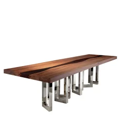 Tavolo Il Pezzo 6 Lungo Nickel-Wenge