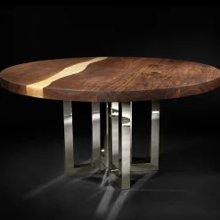 Tavolo Il Pezzo 6 Tondo Nickel-Ash