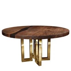 Tavolo Il Pezzo 6 Tondo Oro-Wenge