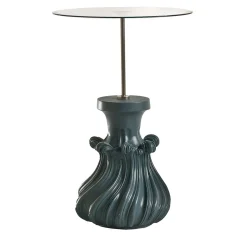 Tavolo lampada Scoubidou laccato blu opaco di Nigel Coates