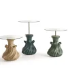 Tavolo lampada Scoubidou laccato verde opaco di Nigel Coates
