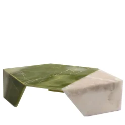 Tavolo Origami verde e bianco di Patricia Urquiola