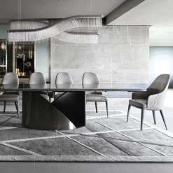 Tavolo rettangolare con piano in legno Mirage di Castello Lagravinese Studio
