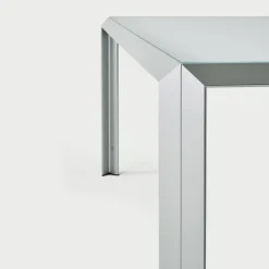 Tavolo rettangolare T-Table in alluminio e vetro