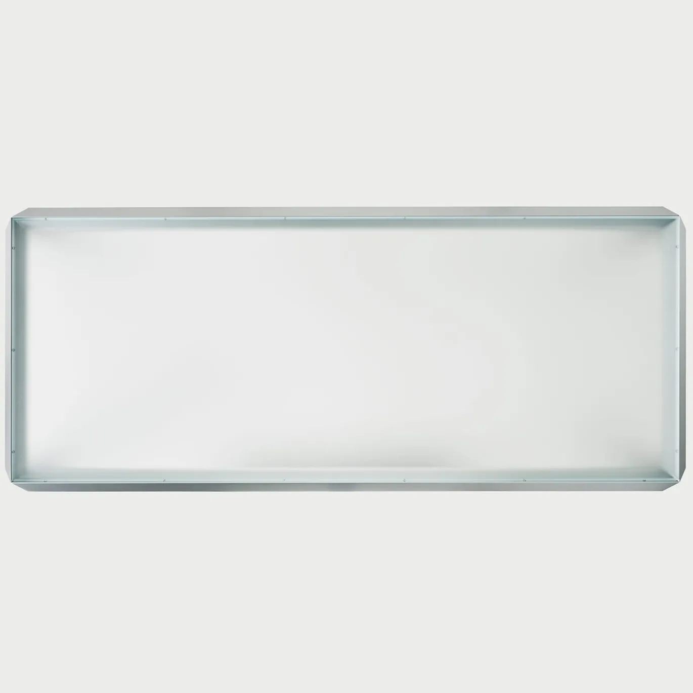 Tavolo rettangolare T-Table in alluminio e vetro
