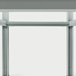 Tavolo rettangolare T-Table in alluminio e vetro