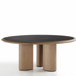 Tavolo rotondo Diamante in marmo Durmast & Sahara Noir