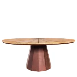Tavolo Spica in acciaio corten