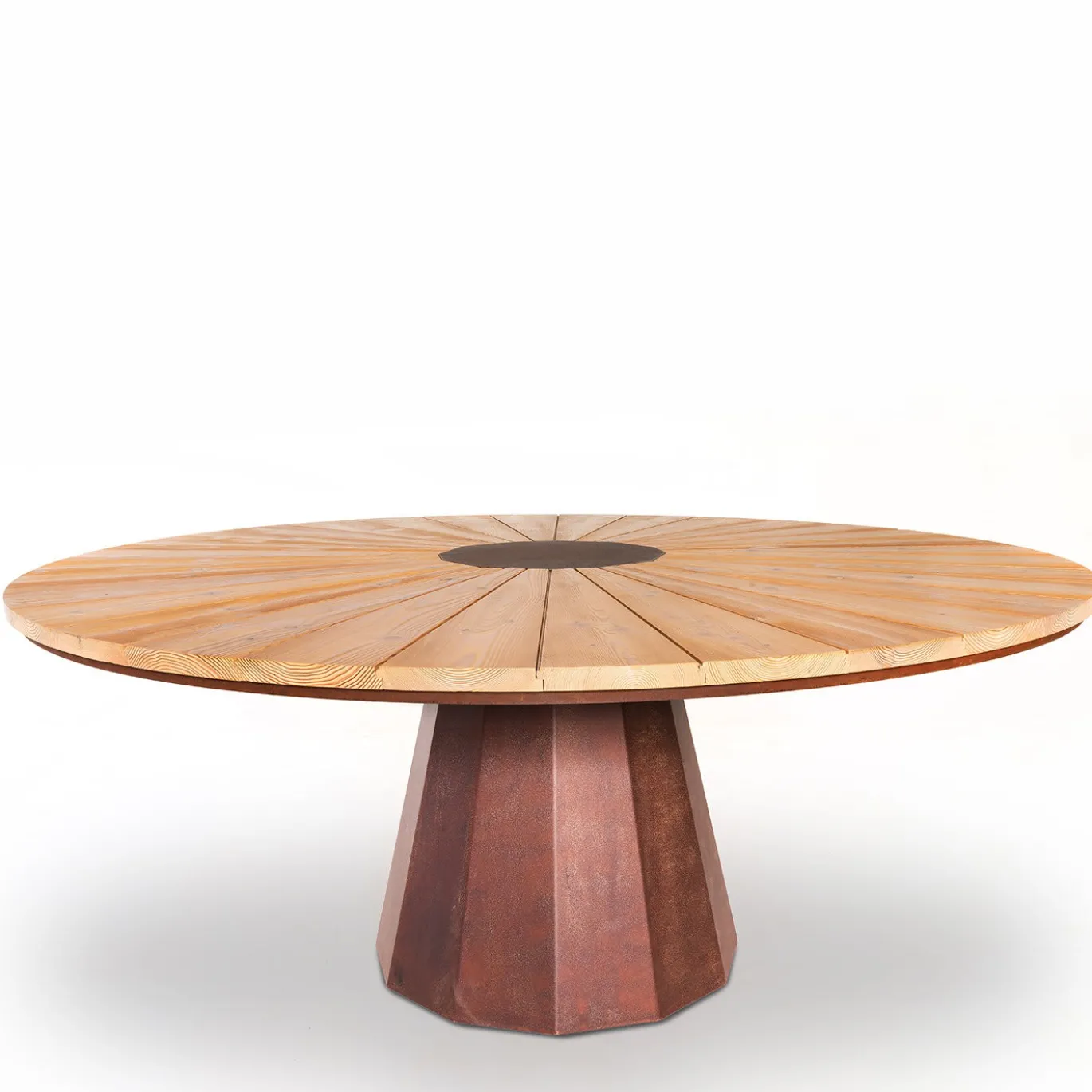 Tavolo Spica in acciaio corten