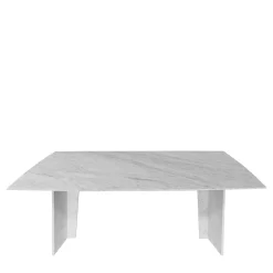 Tavolo Steven Oblong in marmo bianco