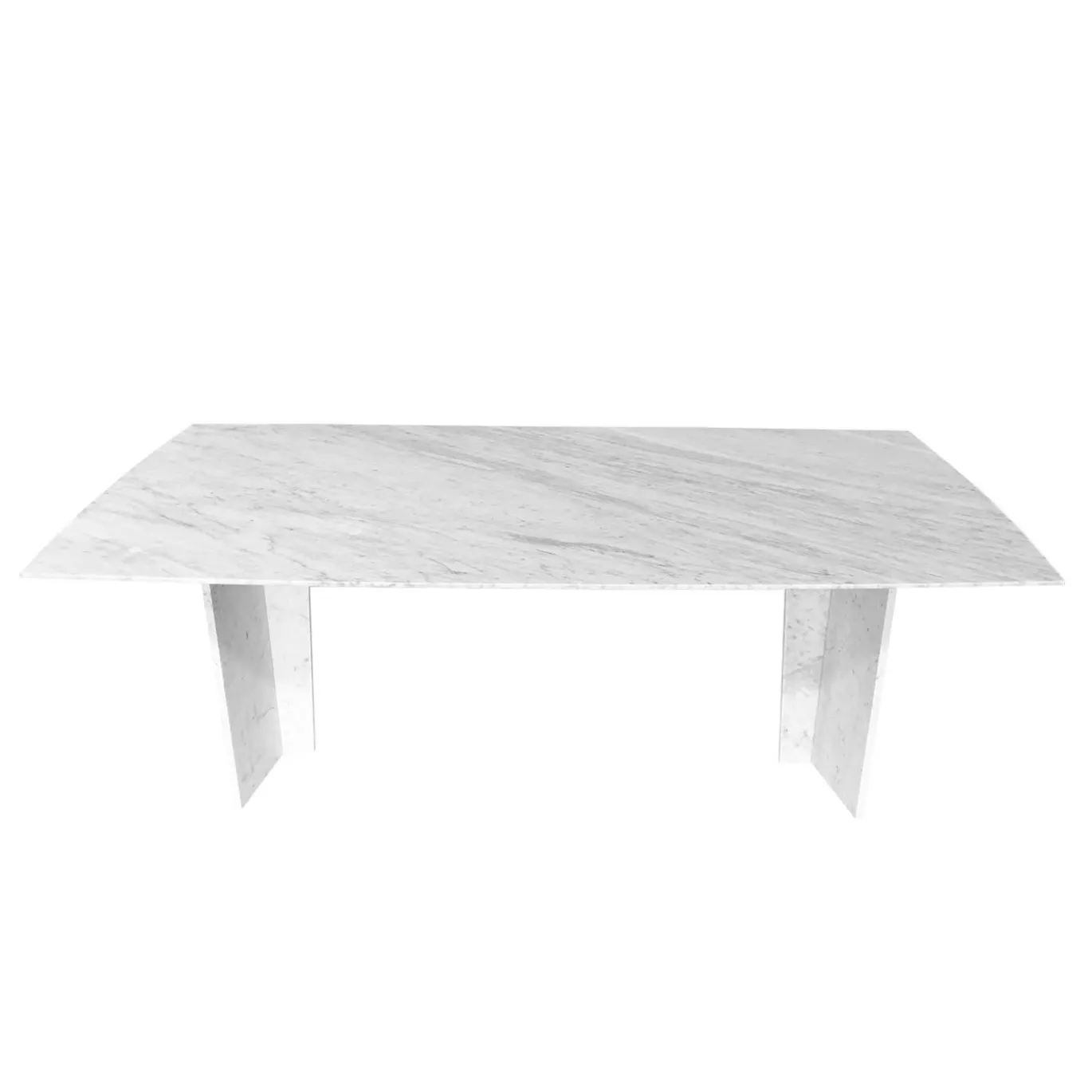 Tavolo Steven Oblong in marmo bianco