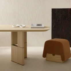 Tavolo Tetris con piano in rovere naturale Pure Wood