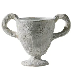 Tazza con piedino bianco e manici