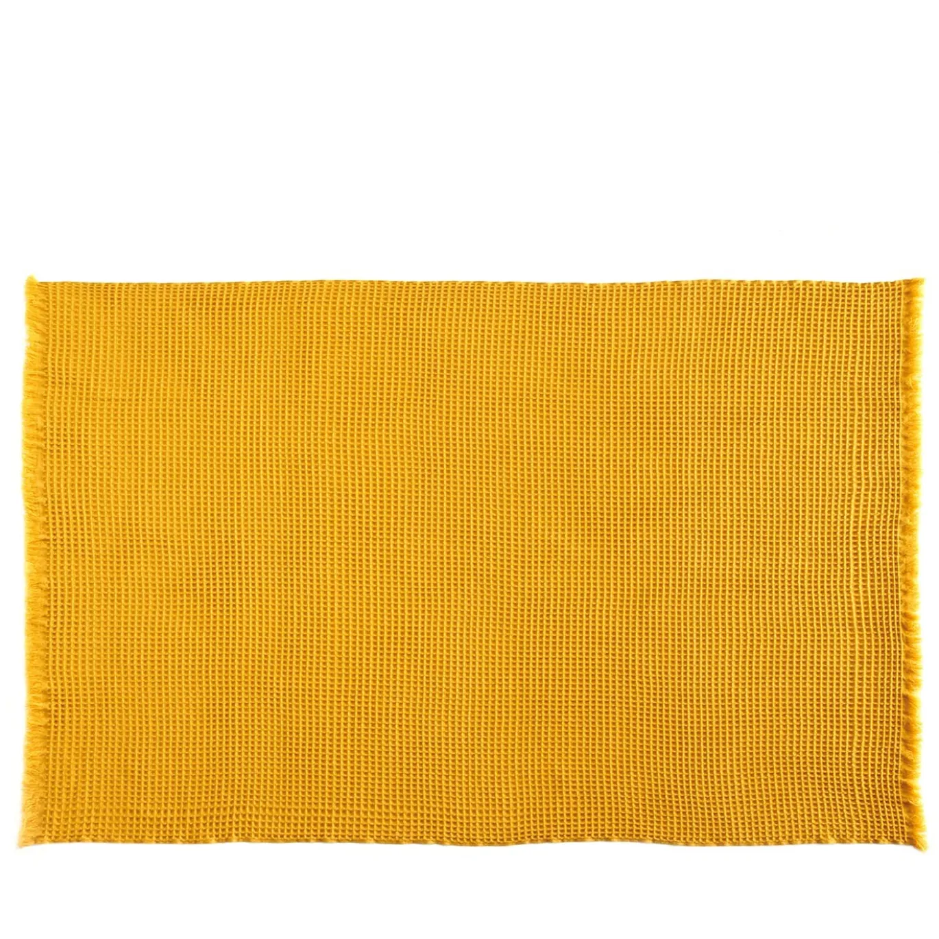 Terramadre Nido d'Ape Coperta in cashmere senape