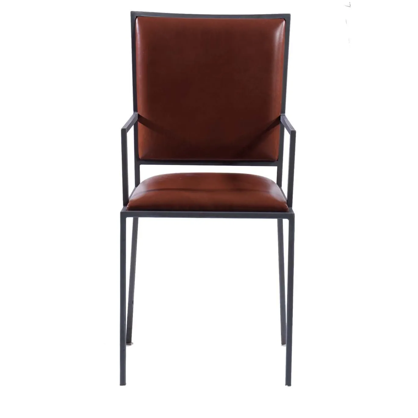 The Simple Chair with Armrests in Cognac