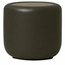 The Vignette Leather Drum Table