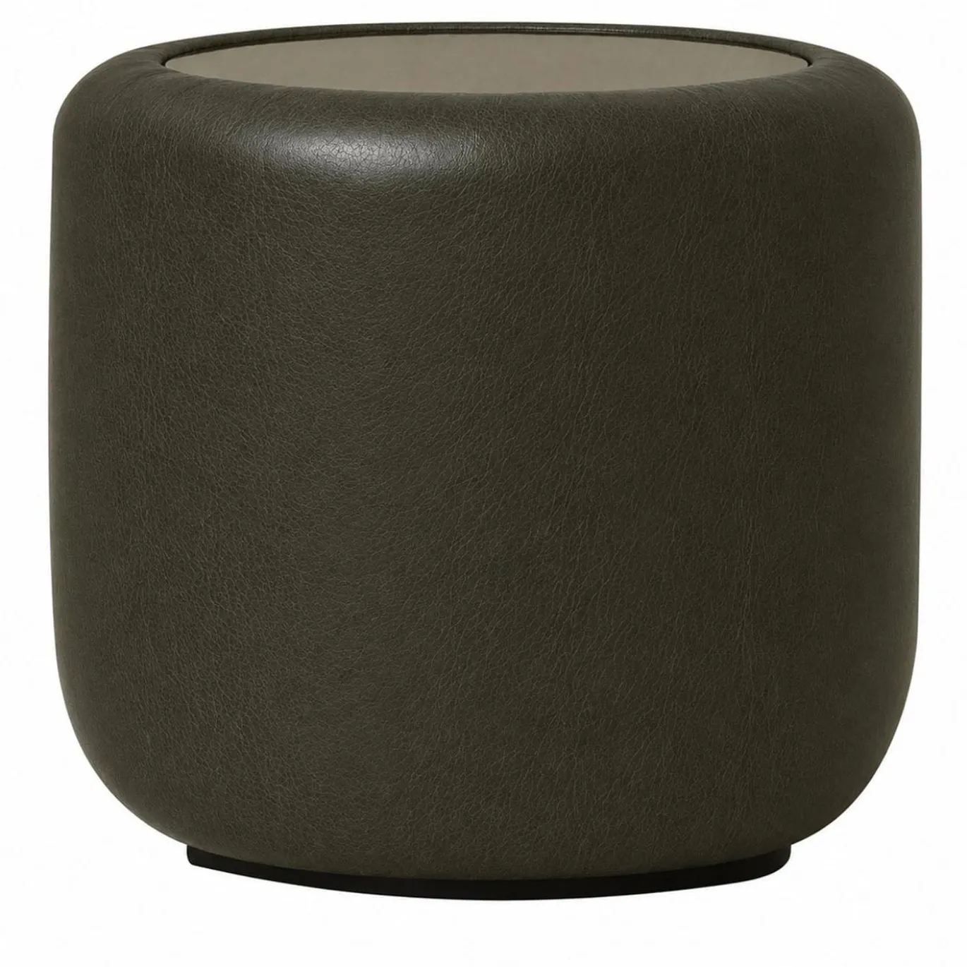 The Vignette Leather Drum Table