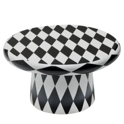 T-Table Maxi Tavolino in ceramica bianca e nera di Jaime Hayon