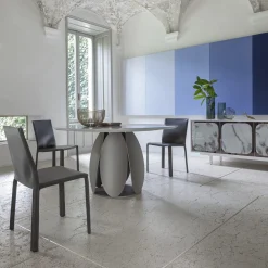 Tulipano Tavolino rotondo Trinity effetto marmo