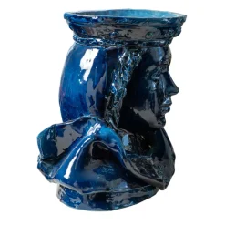 Un Tuffo nel Blu Vaso antropomorfo in ceramica blu