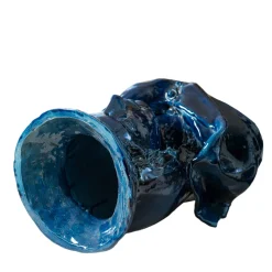 Un Tuffo nel Blu Vaso antropomorfo in ceramica blu