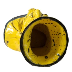 Un Tuffo nel Giallo Vaso antropomorfo in ceramica gialla
