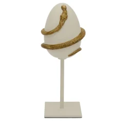 Uovo di Partenope N°5 Bianco Piccola Scultura