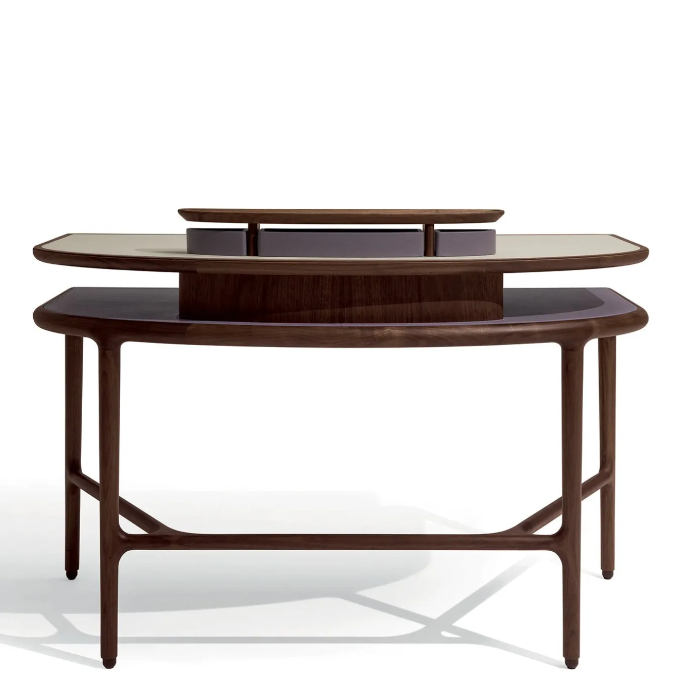Vanità in legno Canaletto Juliet con top in pelle