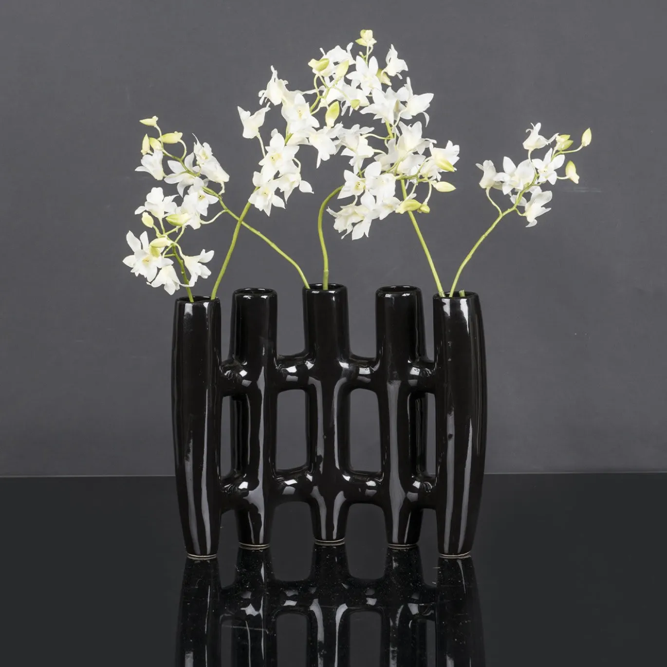 Vaso a bocciolo nero