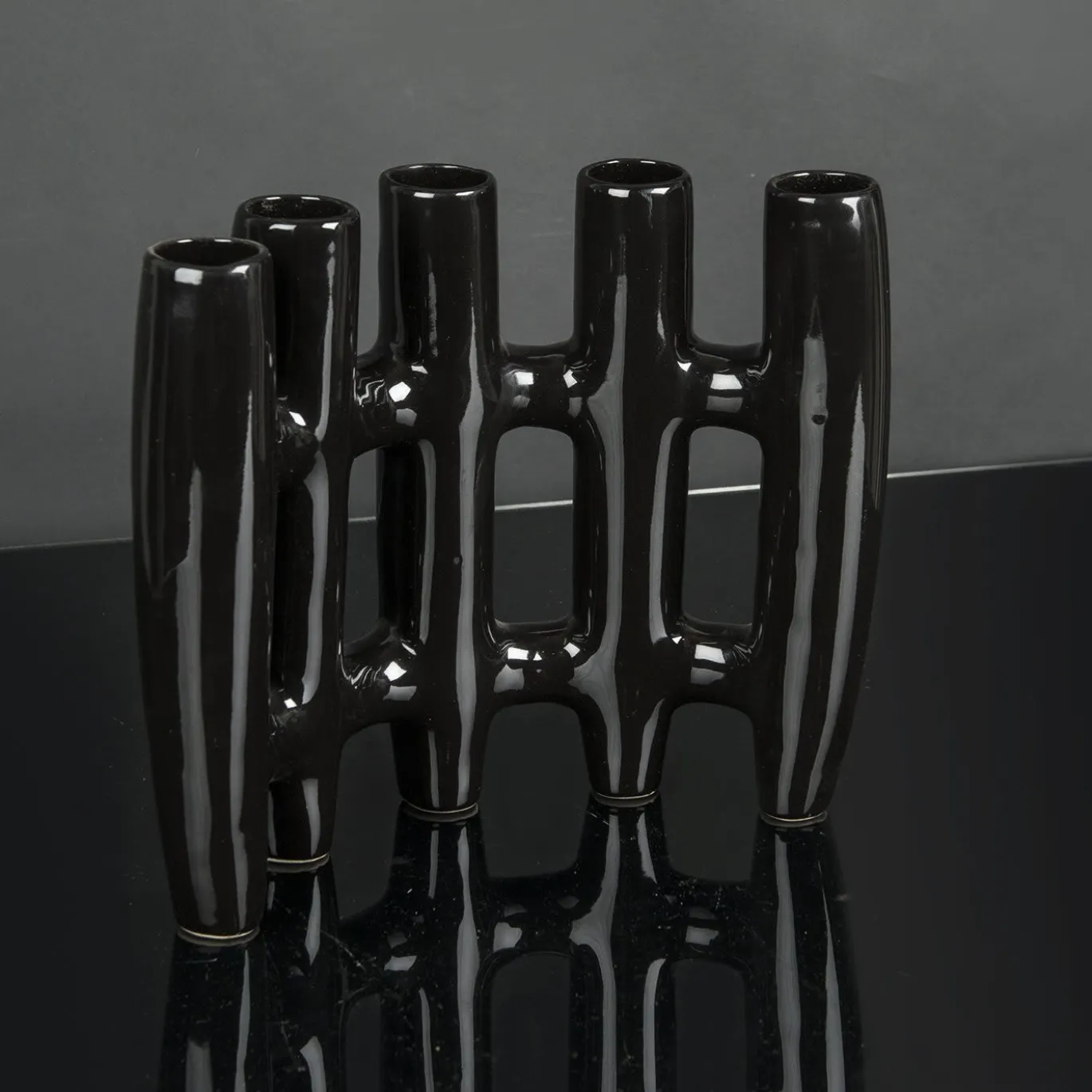 Vaso a bocciolo nero