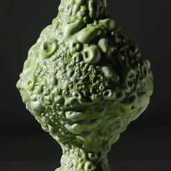 Vaso a bocciolo verde strutturato Reginetta