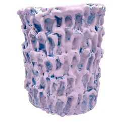 Vaso a bolle e blu opaco Onda Lilac