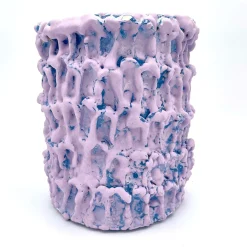 Vaso a bolle e blu opaco Onda Lilac