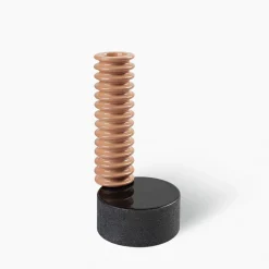 Vaso a 2 elementi in terracotta e nero di Quincoces-Dragò