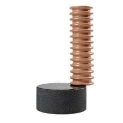 Vaso a 2 elementi in terracotta e nero di Quincoces-Dragò