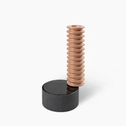 Vaso a 2 elementi in terracotta e nero di Quincoces-Dragò